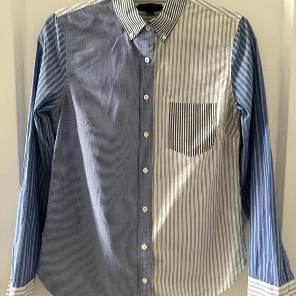 J.Crew Multi-Stripe Button-Up Shirt